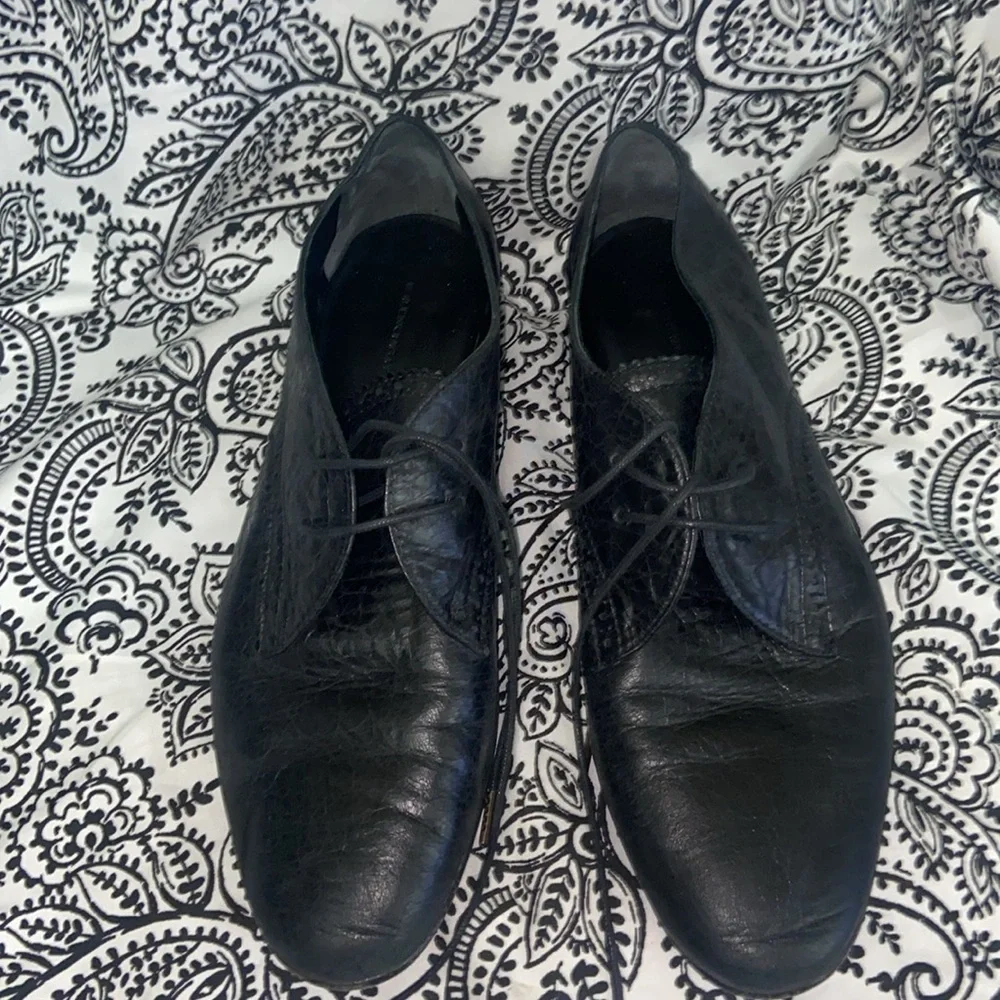 BALENCIAGA LEATHER VINTAGE LACE UP SHOES SIZE 41 - Picture 2 of 11